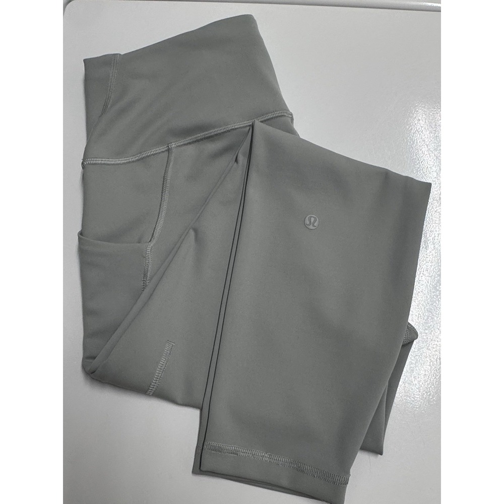 Lululemon Wunder Train High-Rise Tight 25" Everlux Leggings Sage Green Size 12